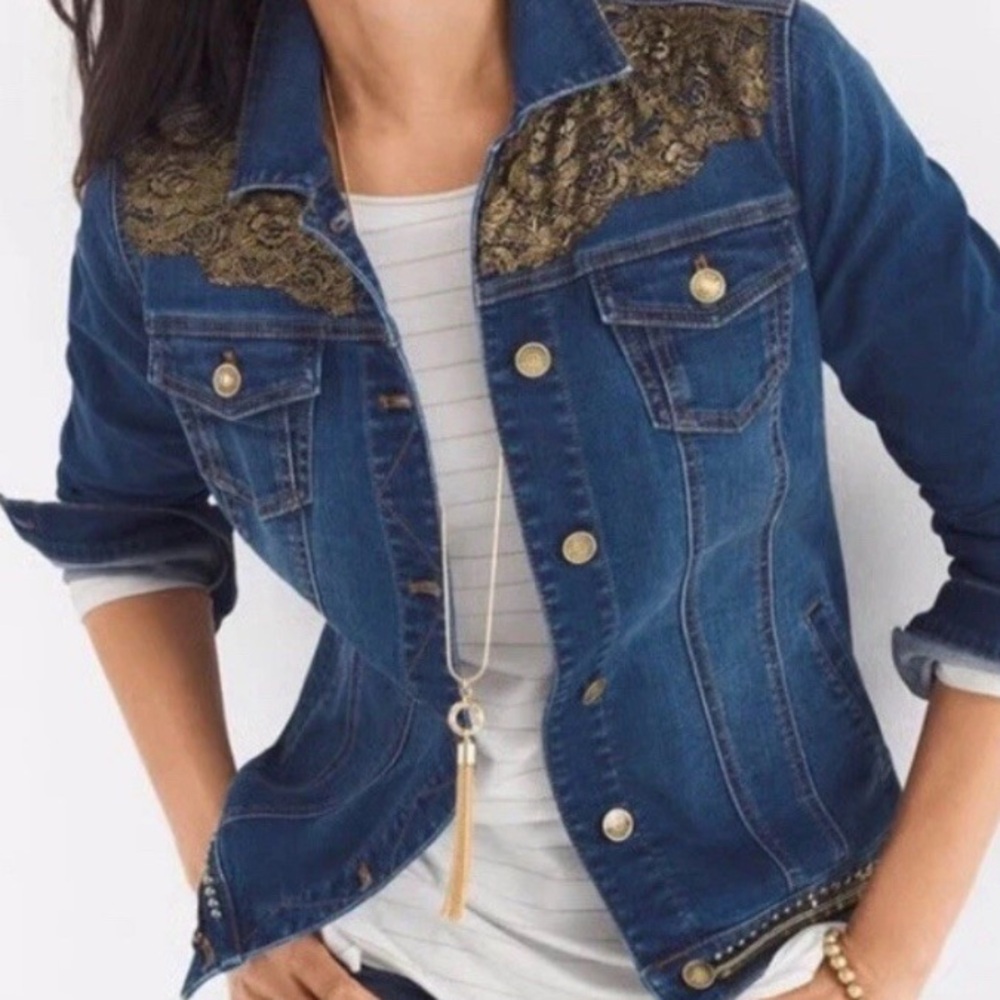 CLASSY CHICOS DENIM EMBELLISHED JACKET 3 P